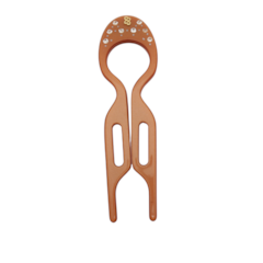 Palito HairPin Com Strass Large (Grande) Bronze Cintilante