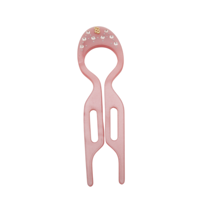 Palito HairPin Com Strass Large (Grande) Rose Gold Cintilante