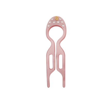 Palito HairPin Com Strass Médium (Médio) Rose Gold Cintilante