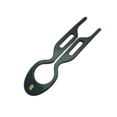 Palito HairPin Large (Grande) Verde Musgo Cintilante