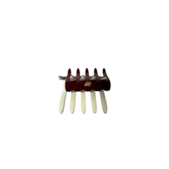 Pente CRAB Pequeno - Duo Collor Off White/ Vermelho Cereja