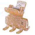 Prendedor Florence Medium Glitter Dourado