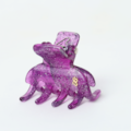 Prendedor Madrid Medium Glitter Roxo com Prata