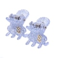 Prendedor Milano Extra Small Glitter Prateado