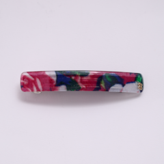 Presilha Alexia Grande Floral Rosa