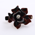 Presilha Flor Violeta Off White/Tartaruga