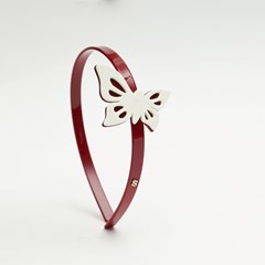 Tiara Butterfly Milberti Bordô/Off White
