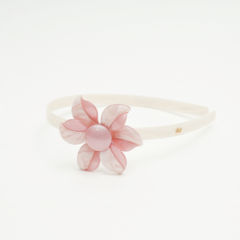 Tiara Flor Lírio Madrepérola/Rose Gold Cintilante